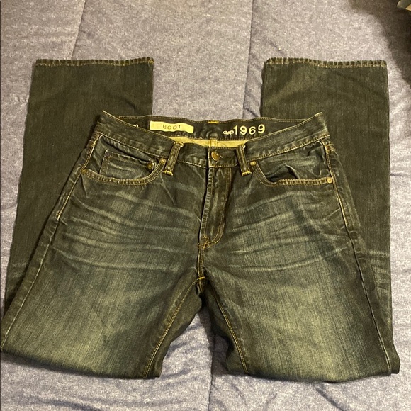 GAP Blue Bootcut Jeans with Authentic Vintage Wash - Picture 1 of 5
